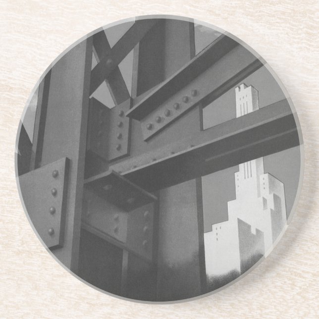 Dessous De Verre En Grès Architecture de gratte-ciel de construction en aci (Devant)