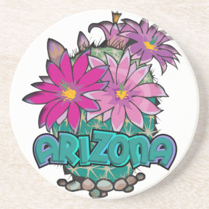 Dessous De Verre En Grès Arizona Cactus Blooms