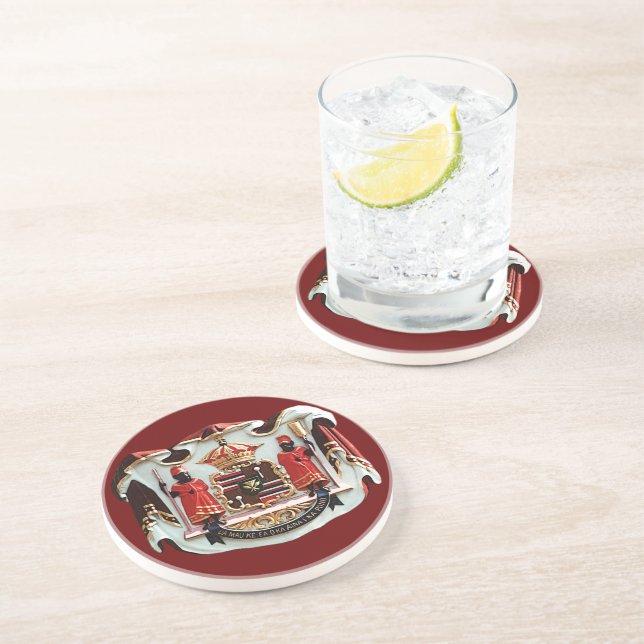 Dessous De Verre En Grès Armoiries hawaïennes (Côté)