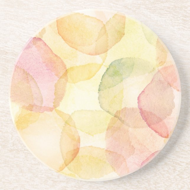 Dessous De Verre En Grès Arrière - plan abstrait conçu avec l'aquarelle (Devant)
