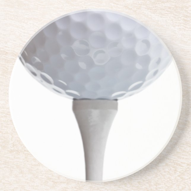 Dessous De Verre En Grès Arrière - plan de boule de golf - modèle jouant au (Devant)