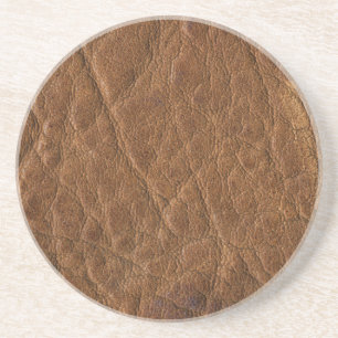 Dessous De Verre En Grès Arrière - plan en cuir de texture bronzé par bru