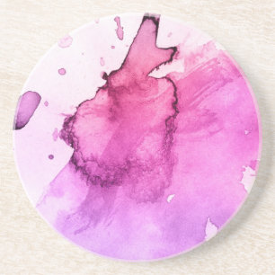 Dessous De Verre En Grès Arrière - plan peint à la main 5 d'aquarelle