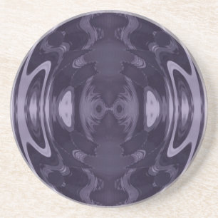 Dessous De Verre En Grès Art abstrait à motif liquide violet miroir