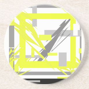 Dessous De Verre En Grès Art abstrait d'énergie puissante