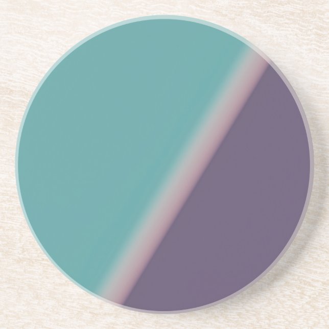 Dessous De Verre En Grès Art Abstrait Turquoise violet (Devant)