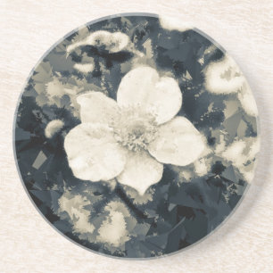 Dessous De Verre En Grès Art botanique de la fleur d'anémone lunatique
