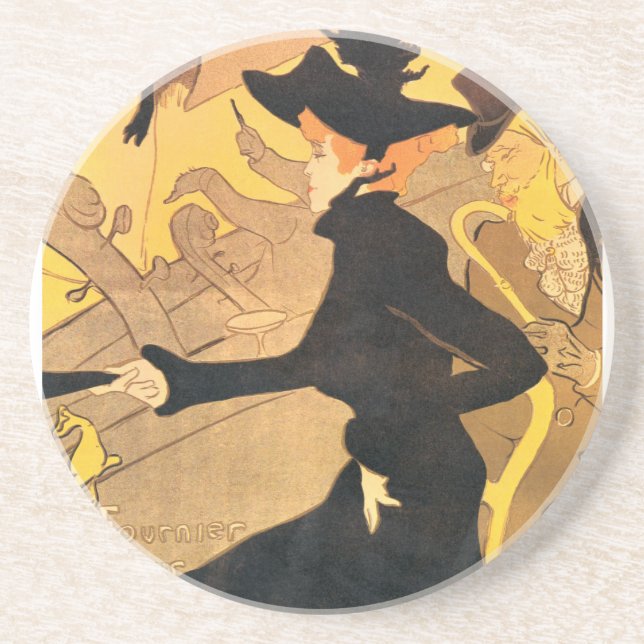 Dessous De Verre En Grès Art d'affiche de Toulouse Lautrec (Devant)
