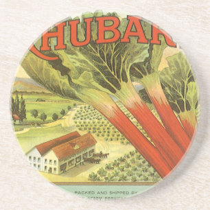 Dessous De Verre En Grès Art d'étiquette de conserve de légumes anciens, Fe