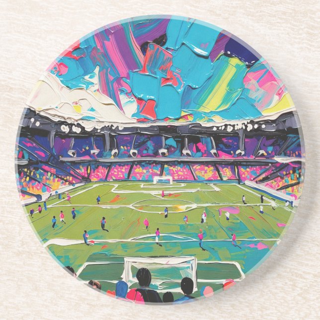Dessous De Verre En Grès Art du football (#3) (Devant)