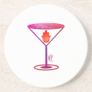 Dessous De Verre En Grès Art Hamsatini