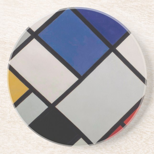 Dessous De Verre En Grès Art moderne de Piet Mondrian (Devant)