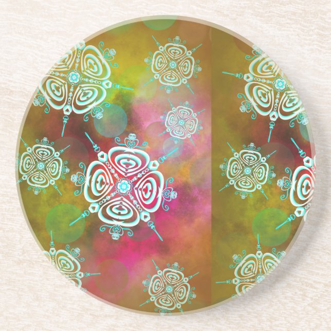 Dessous De Verre En Grès Art par Uche (Devant)