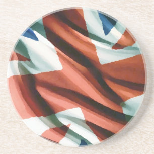 Dessous De Verre En Grès Art pop du drapeau britannique