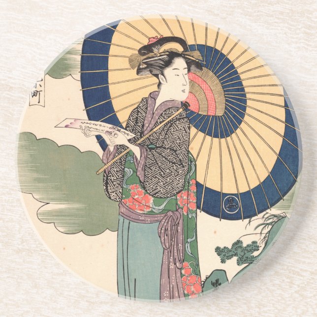 Dessous De Verre En Grès Art vol.3 d'Ukiyoe de Japonais (Devant)