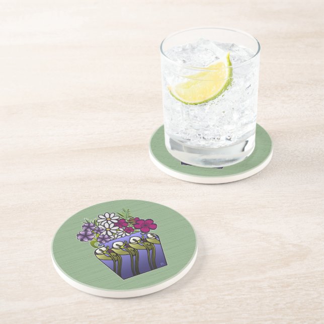 Dessous De Verre En Grès Artiste Lily Vase Sandstone (Côté)