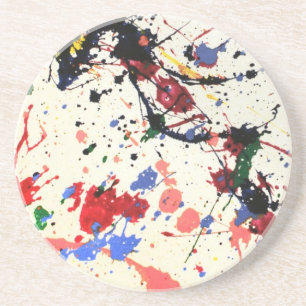Dessous De Verre En Grès Artistes Paint Splatter Arrière - plan