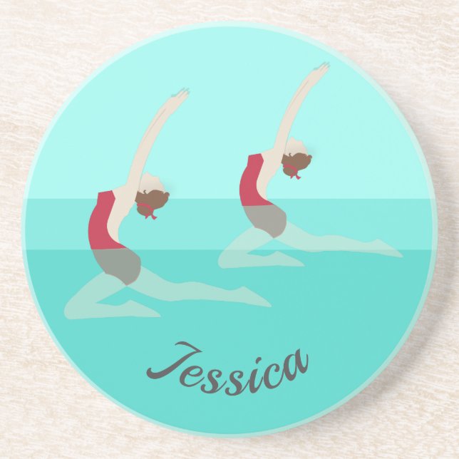 Dessous De Verre En Grès Artistic Swimming (Devant)