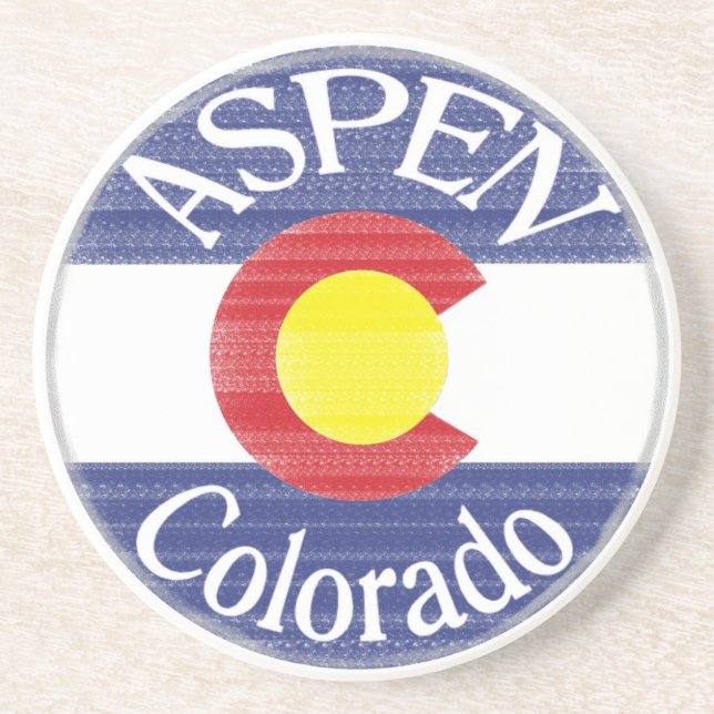 Dessous De Verre En Grès Aspen Colorado cercle versoirs (Devant)