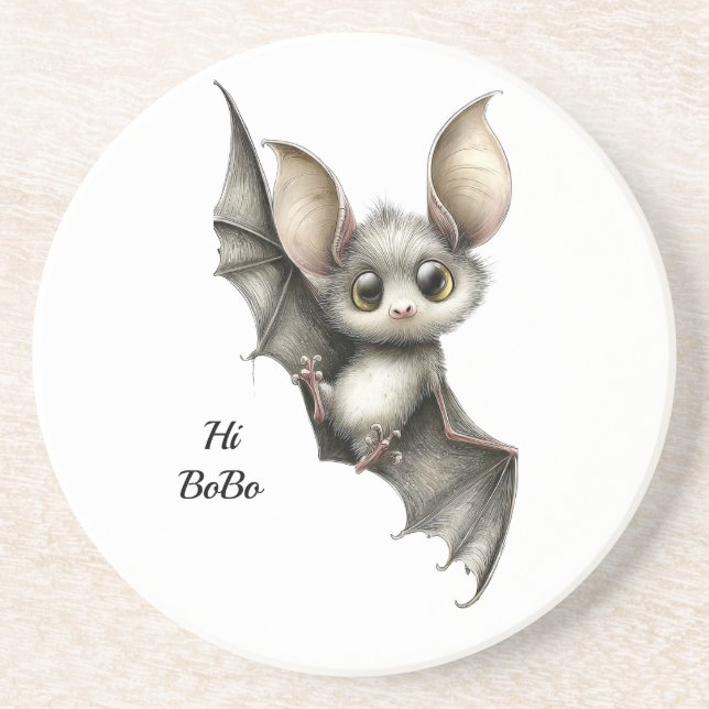 Dessous De Verre En Grès Assiette Bébé Chauve-Souris Mignonne – Dîner Anima (Devant)