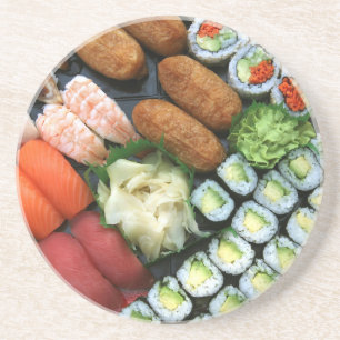 Dessous De Verre En Grès Assortiment de sushis japonais favoris