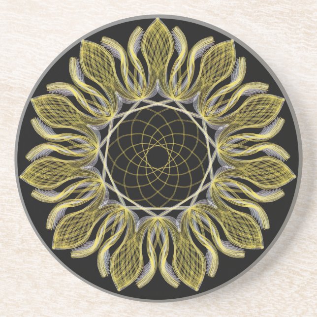 Dessous De Verre En Grès Attrape-rêve Tournesol (Devant)