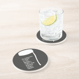 Dessous De Verre En Grès Au Ciel il n'y a pas de bière