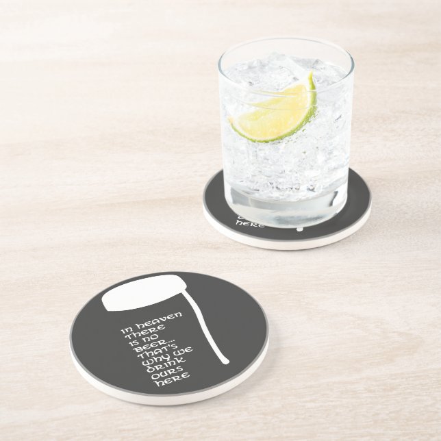 Dessous De Verre En Grès Au Ciel il n'y a pas de bière (Côté)