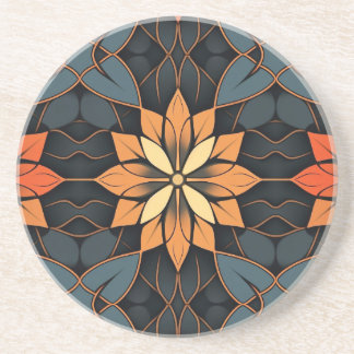 Dessous De Verre En Grès au motif floral