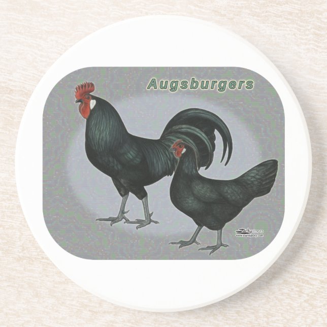 Dessous De Verre En Grès Augsburger Fowl (Devant)
