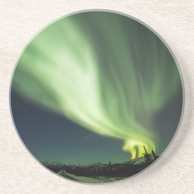 Dessous De Verre En Grès Aurora Borealis - Alaska (Devant)