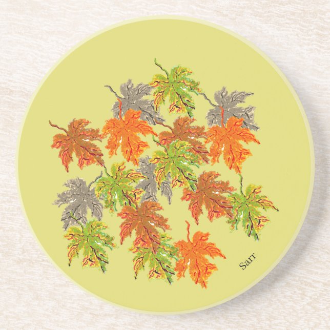 Dessous de verre en grès : Automne (Devant)