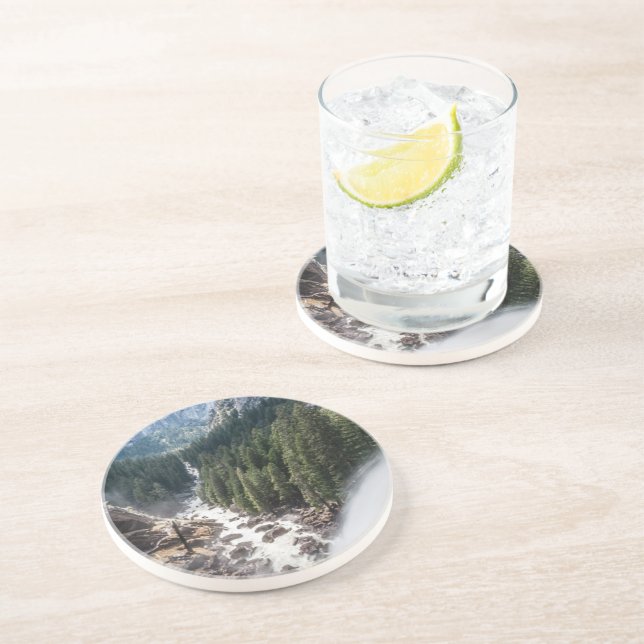 Dessous De Verre En Grès Automne de Vernall et traînée de brume (Côté)