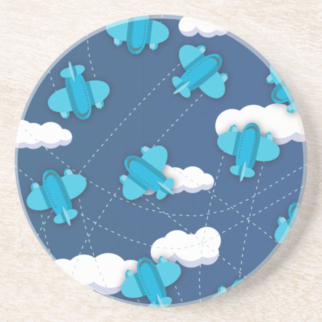 Dessous De Verre En Grès avions (Devant)