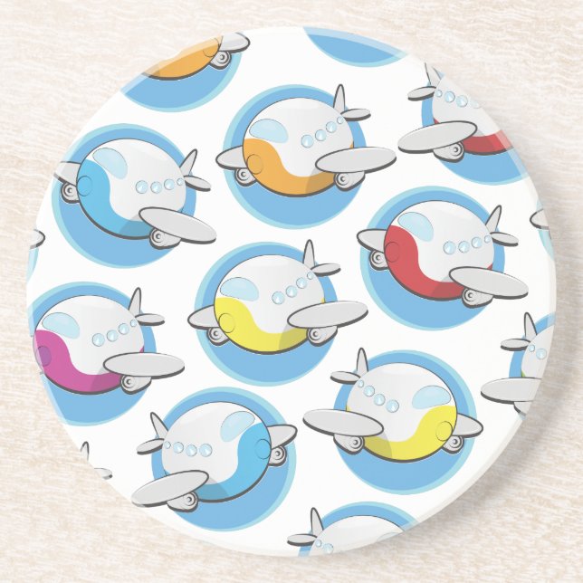 Dessous De Verre En Grès Avions Jouets (Devant)