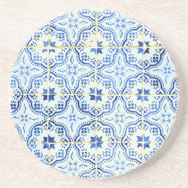 Dessous De Verre En Grès Azulejos, Portuguese Tiles (Devant)