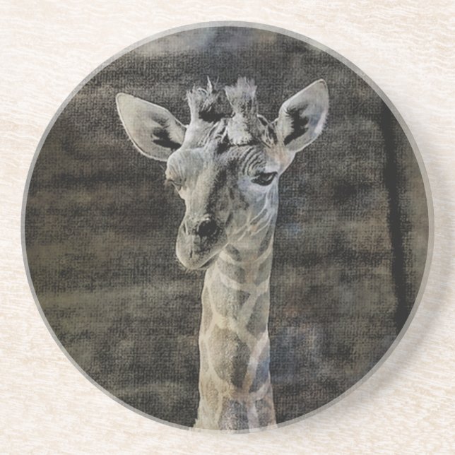 Dessous De Verre En Grès Baby Giraffe (Devant)