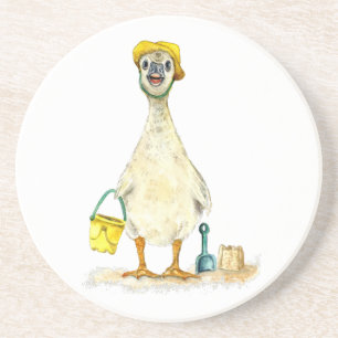 Dessous De Verre En Grès Baby Gosling on the Beach