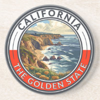Badge California Travel Art