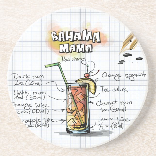 Dessous De Verre En Grès Bahama Mama (Devant)