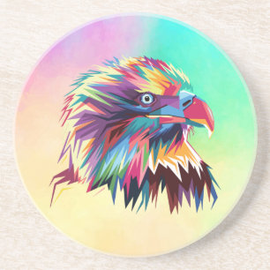 Dessous De Verre En Grès Bald Eagle géométrique Prismatic Design-80590
