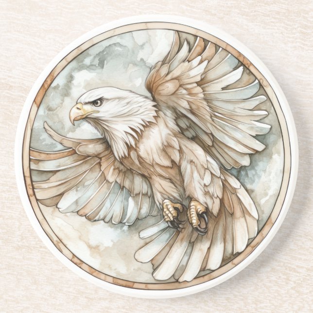 Dessous De Verre En Grès Bald Eagle Wild Tame and Timeless Collection (Devant)