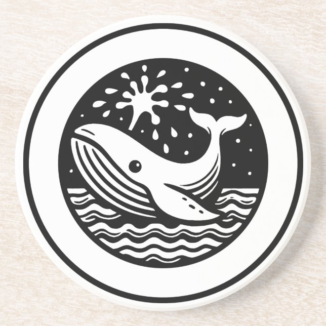 Dessous De Verre En Grès Baleine (Devant)