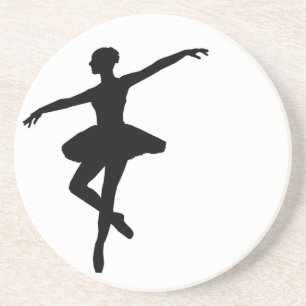 Dessous De Verre En Grès Ballet simple Ballerina noir blanc