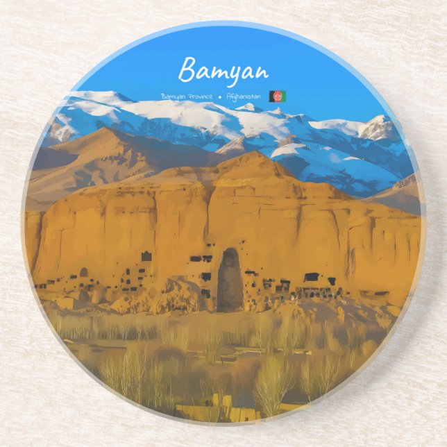Dessous De Verre En Grès Bamyan, Afghanistan - Vallée de la falaise de Boud (Devant)
