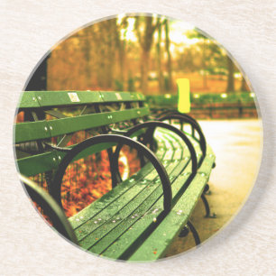 Dessous De Verre En Grès Banc à Central Park, New York City