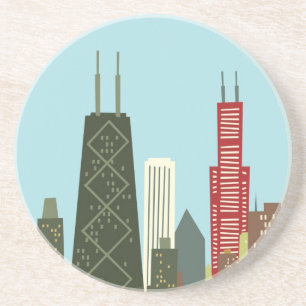 Dessous De Verre En Grès Bande dessinée Chicago