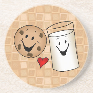 Dessous De Verre En Grès Bande dessinée fraîche de biscuits et d'amis de