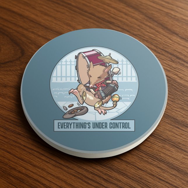 Dessous De Verre En Grès Bandicoot drôle Tout est sous contrôle Cartoon (Créateur téléchargé)