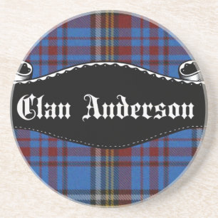 Dessous De Verre En Grès Bannière du clan Anderson